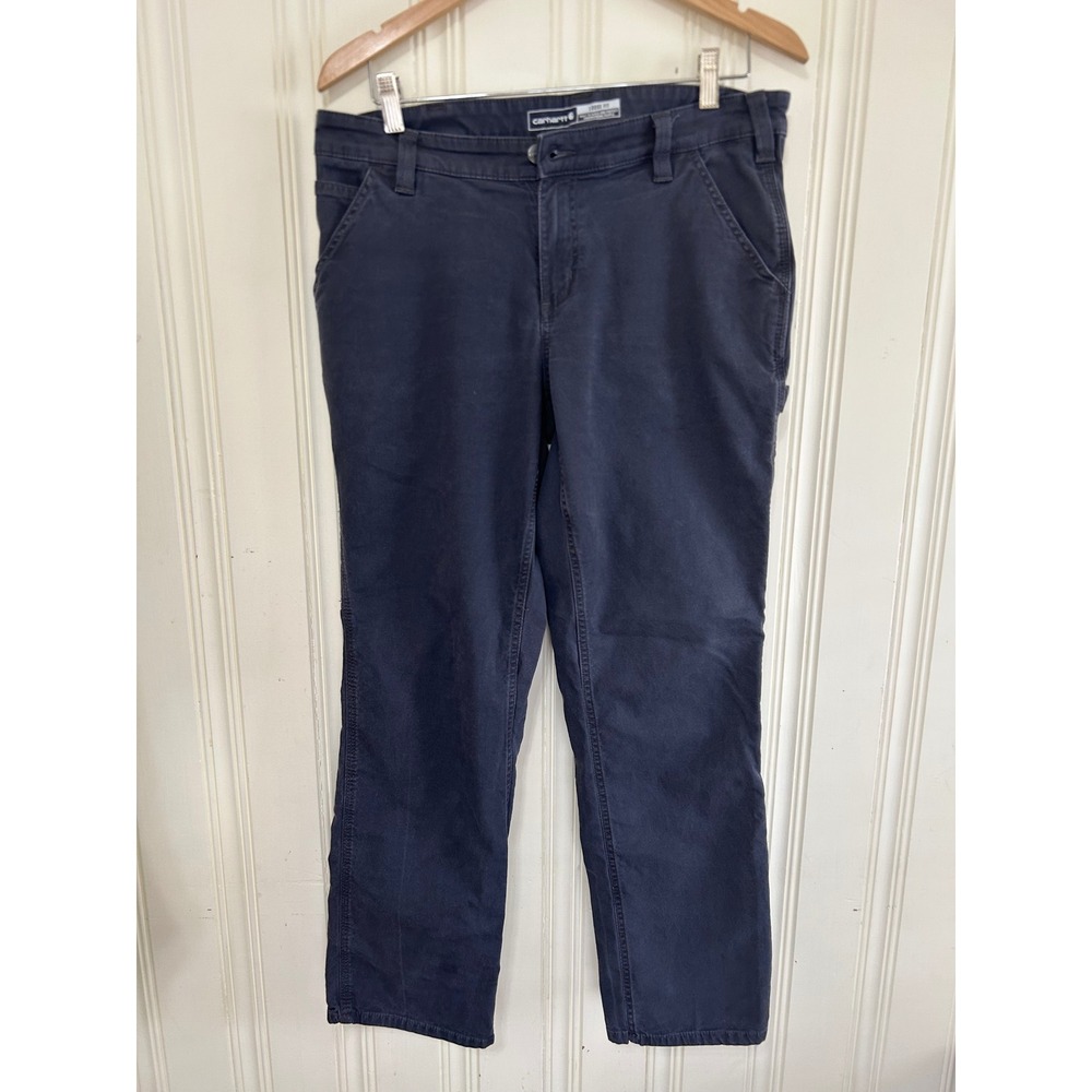 Carhartt Loose Fit Women 12 Short Canvas Carpenter  Rugged Blue Outdoor Pants